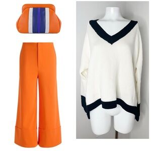 BLACK WHITE KNITTED SWEATER- PRELOVED -1X